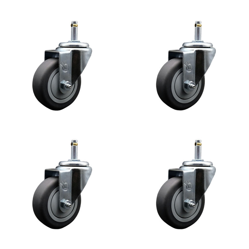 Service Caster Thermo Swivel Grip Ring Stem Caster Set Wayfair
